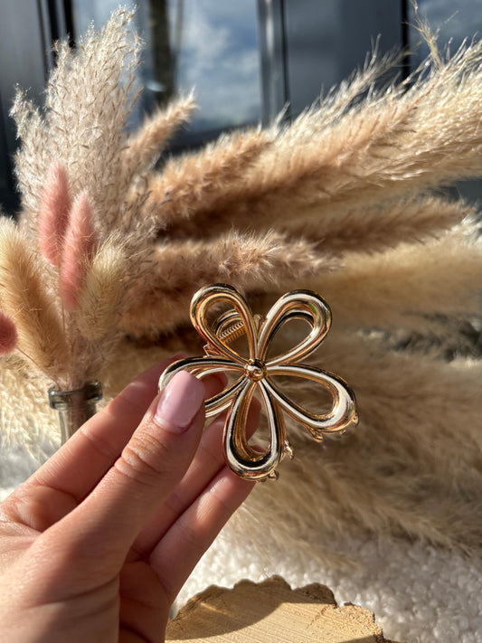 Pince à cheveux métallique FLEUR