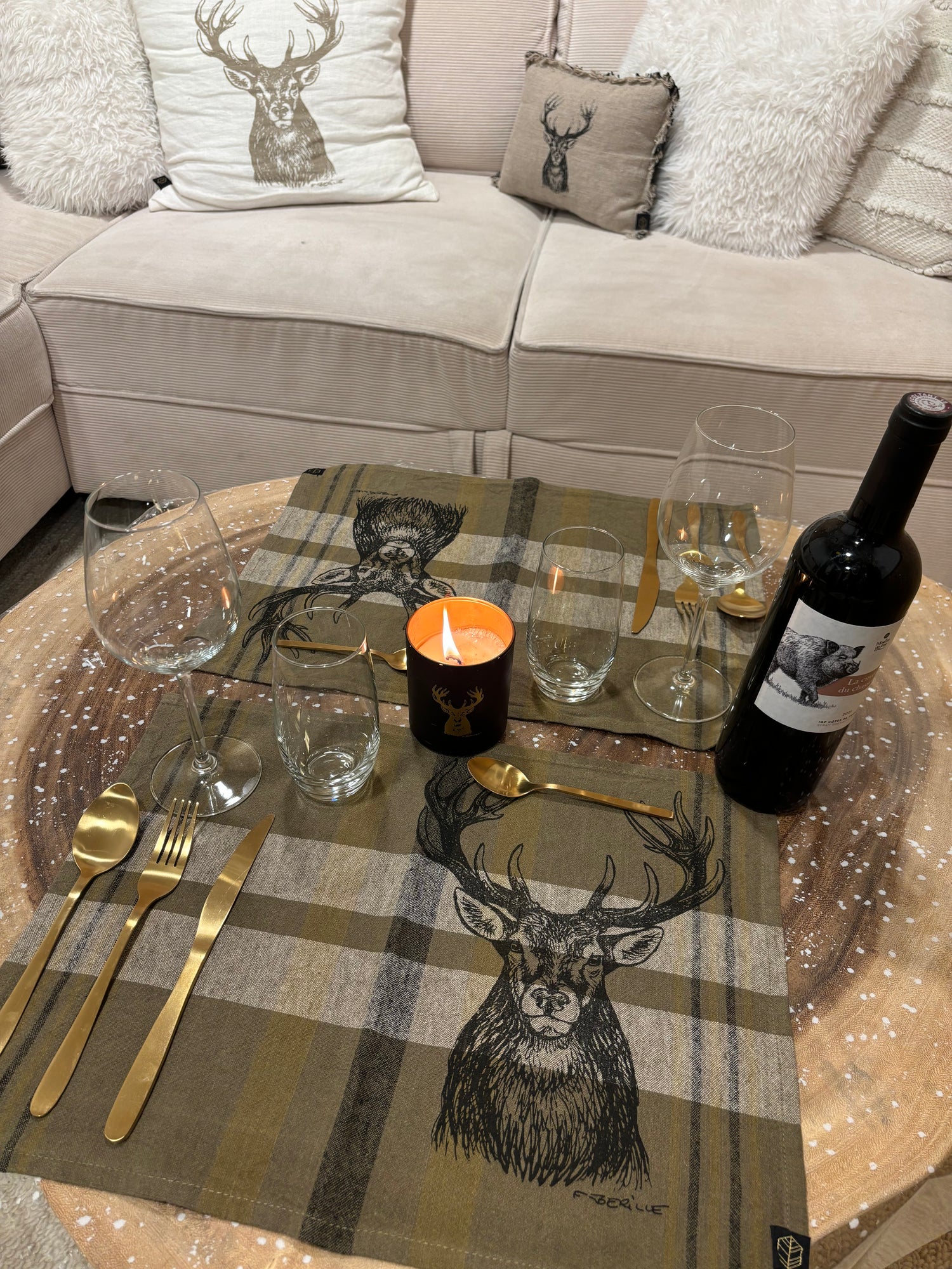 chemin et set de table / serviettes