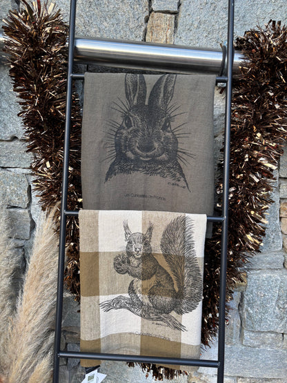 Coffret 2 torchons DUO LAPIN & ÉCUREUIL