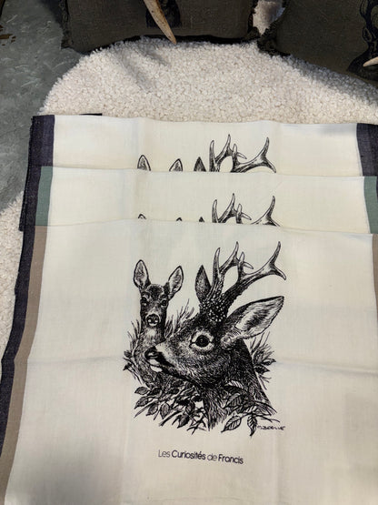 Torchons CHEVREUIL et CHEVRETTE