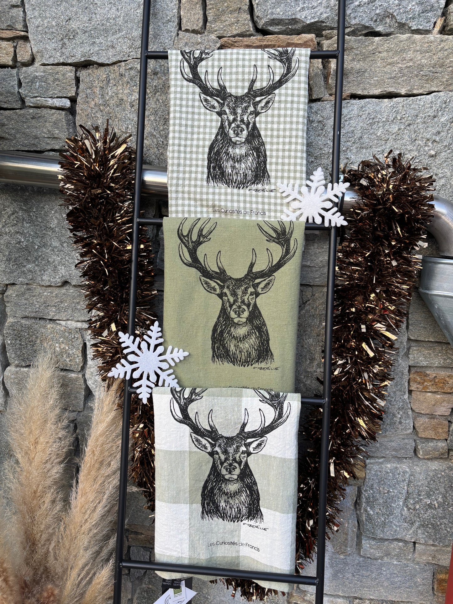 Coffret 3 torchons CERF