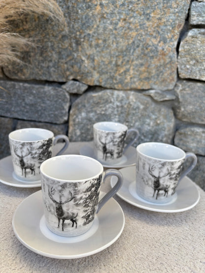 Coffret 4 tasses à café CERF mini