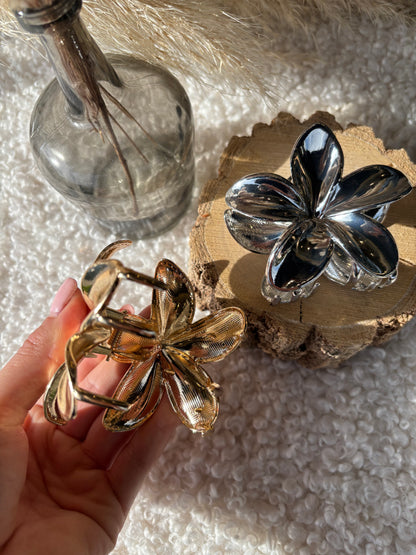 Pince à cheveux métallique FLEUR