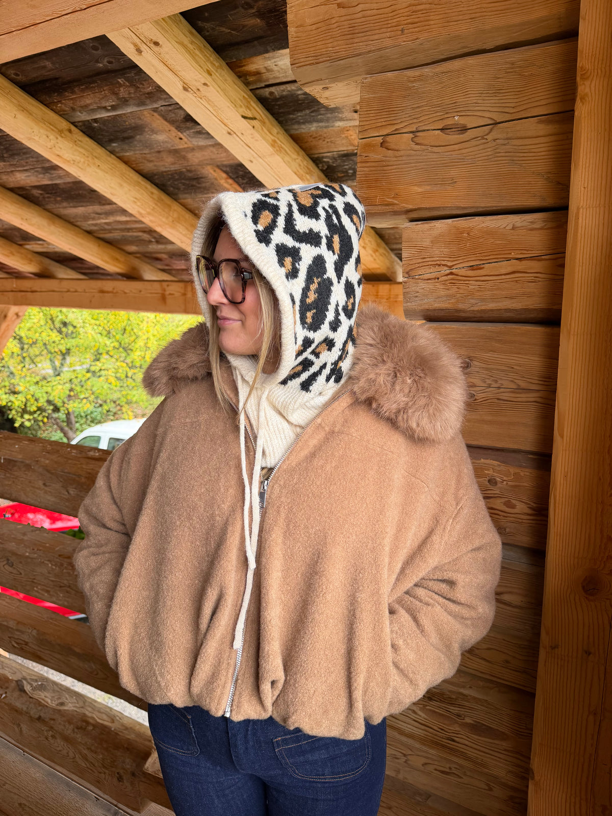 Cagoule léopard