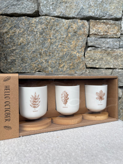 Coffret 4 tasses à café AUTOMNE