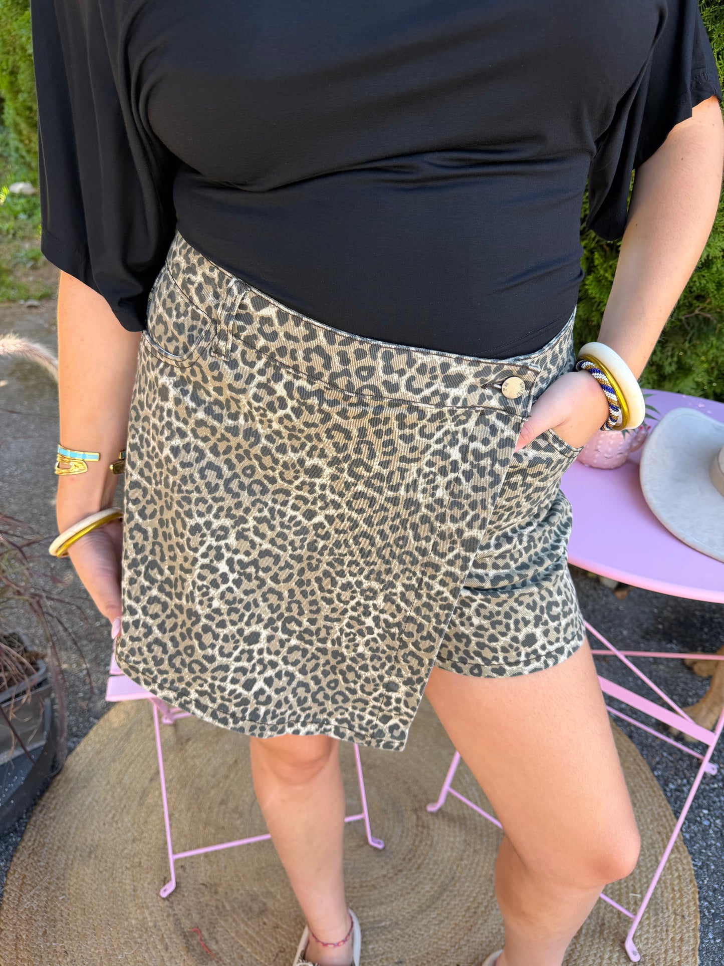 Jupe-short LÉOPARD