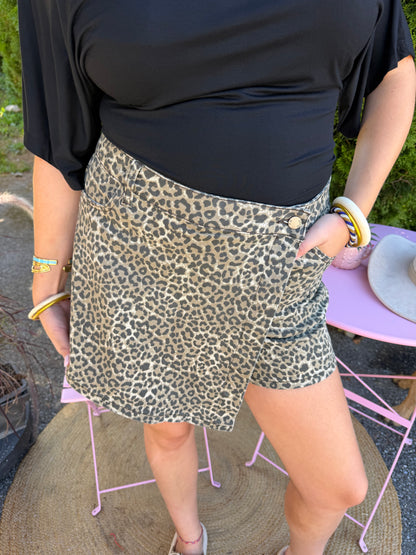 Jupe-short LÉOPARD