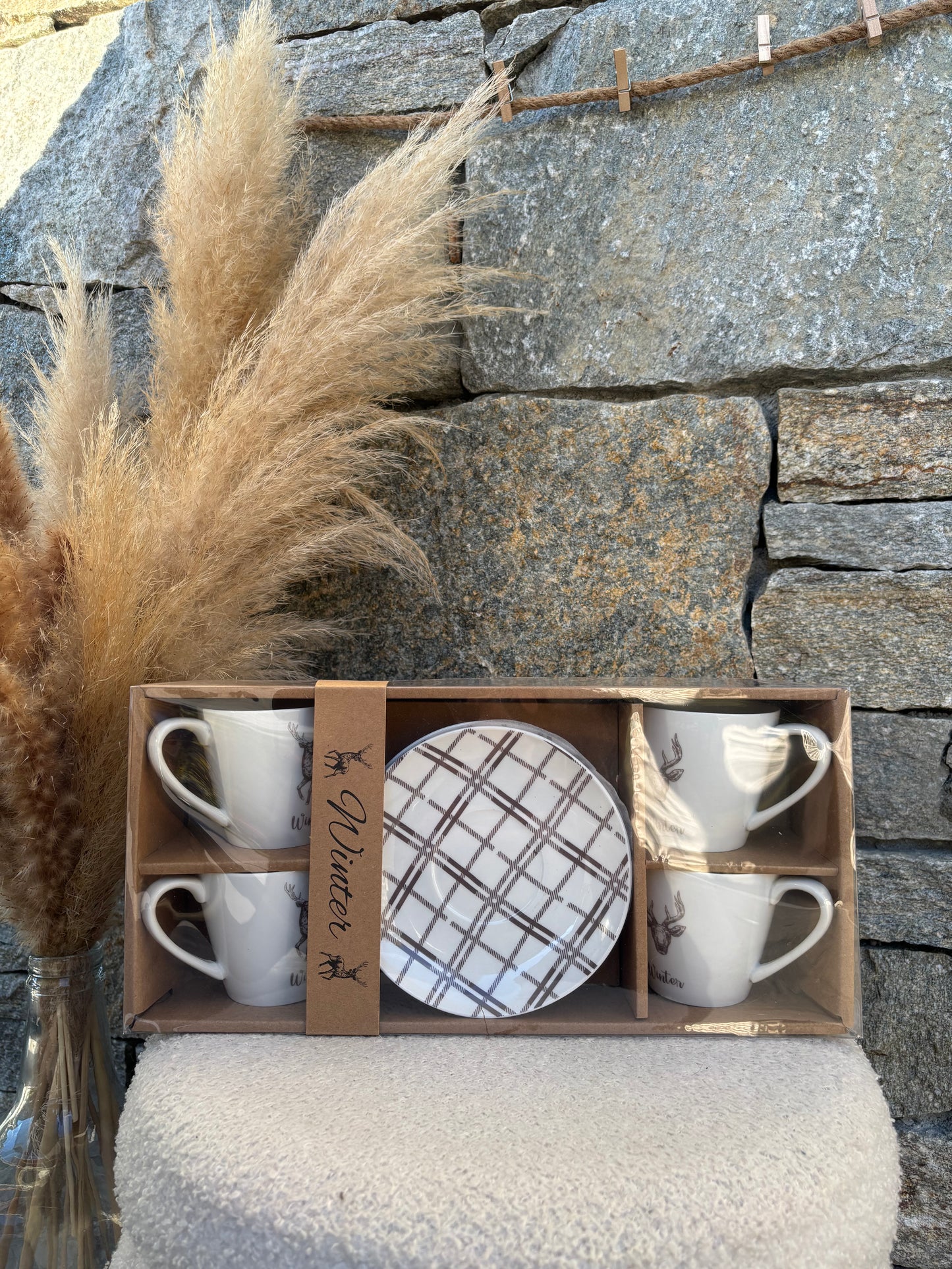 Coffret 4 tasses à café CERF