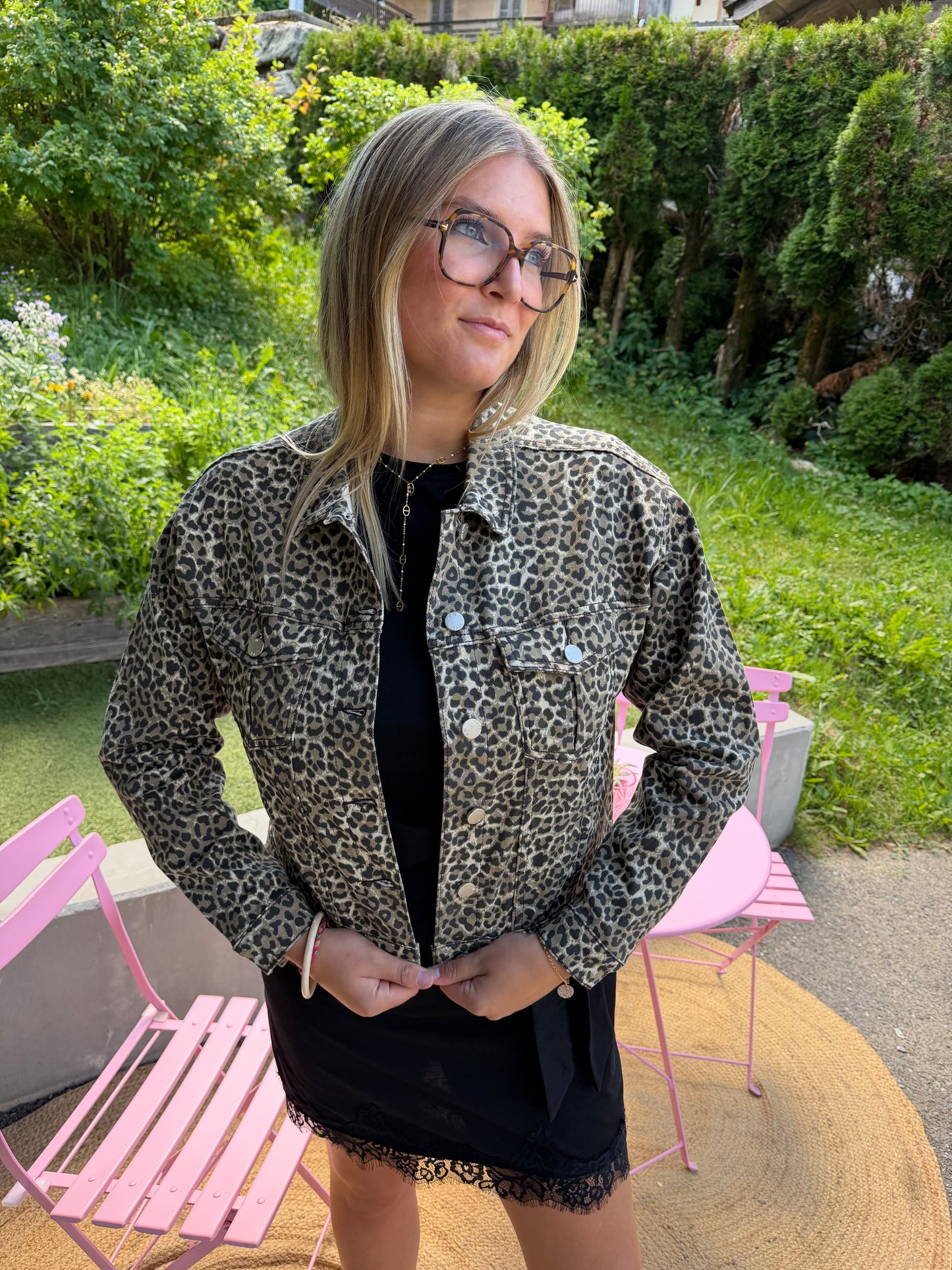Veste en jean LÉOPARD