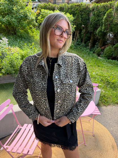 Veste en jean LÉOPARD