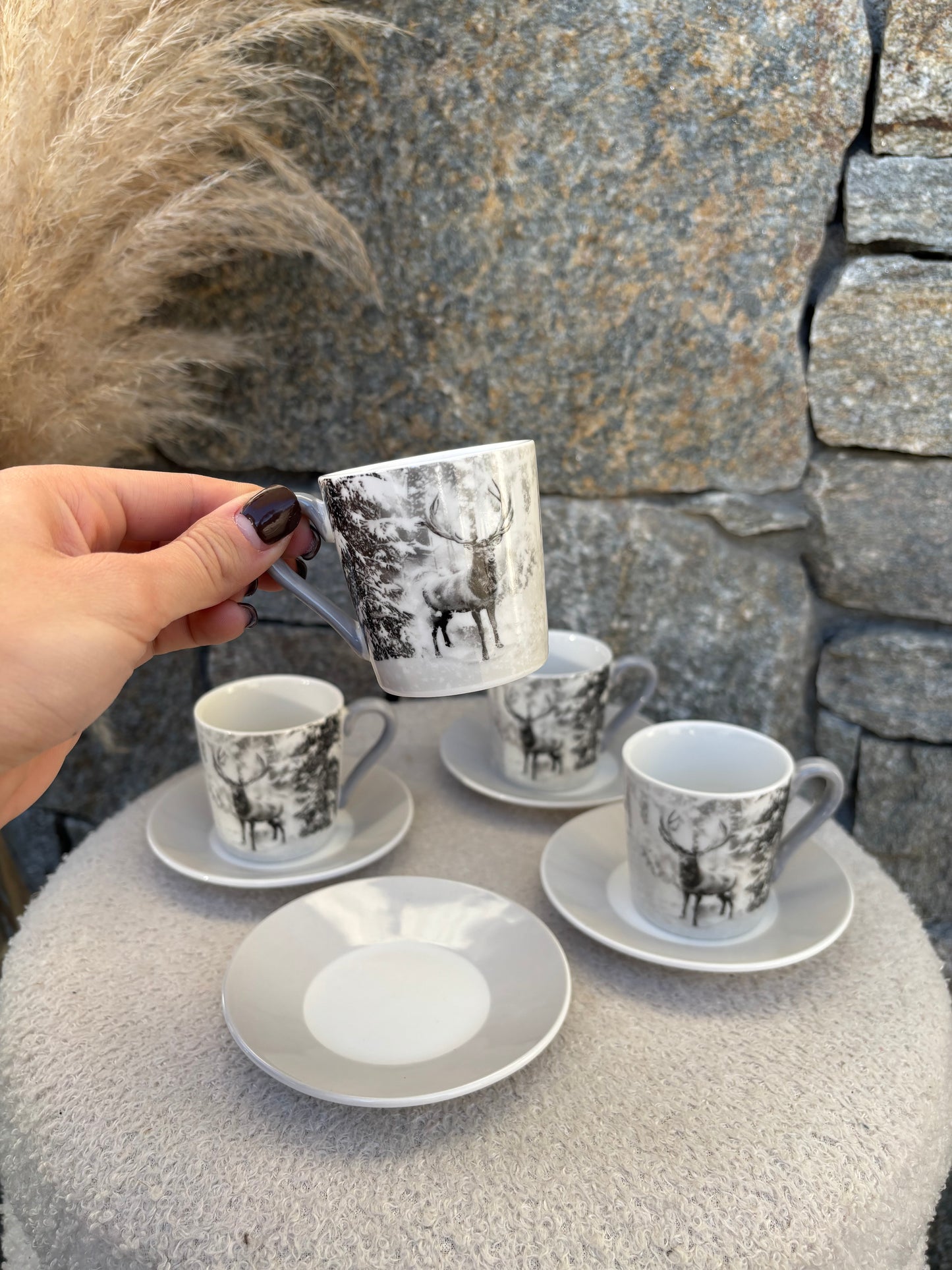 Coffret 4 tasses à café CERF mini