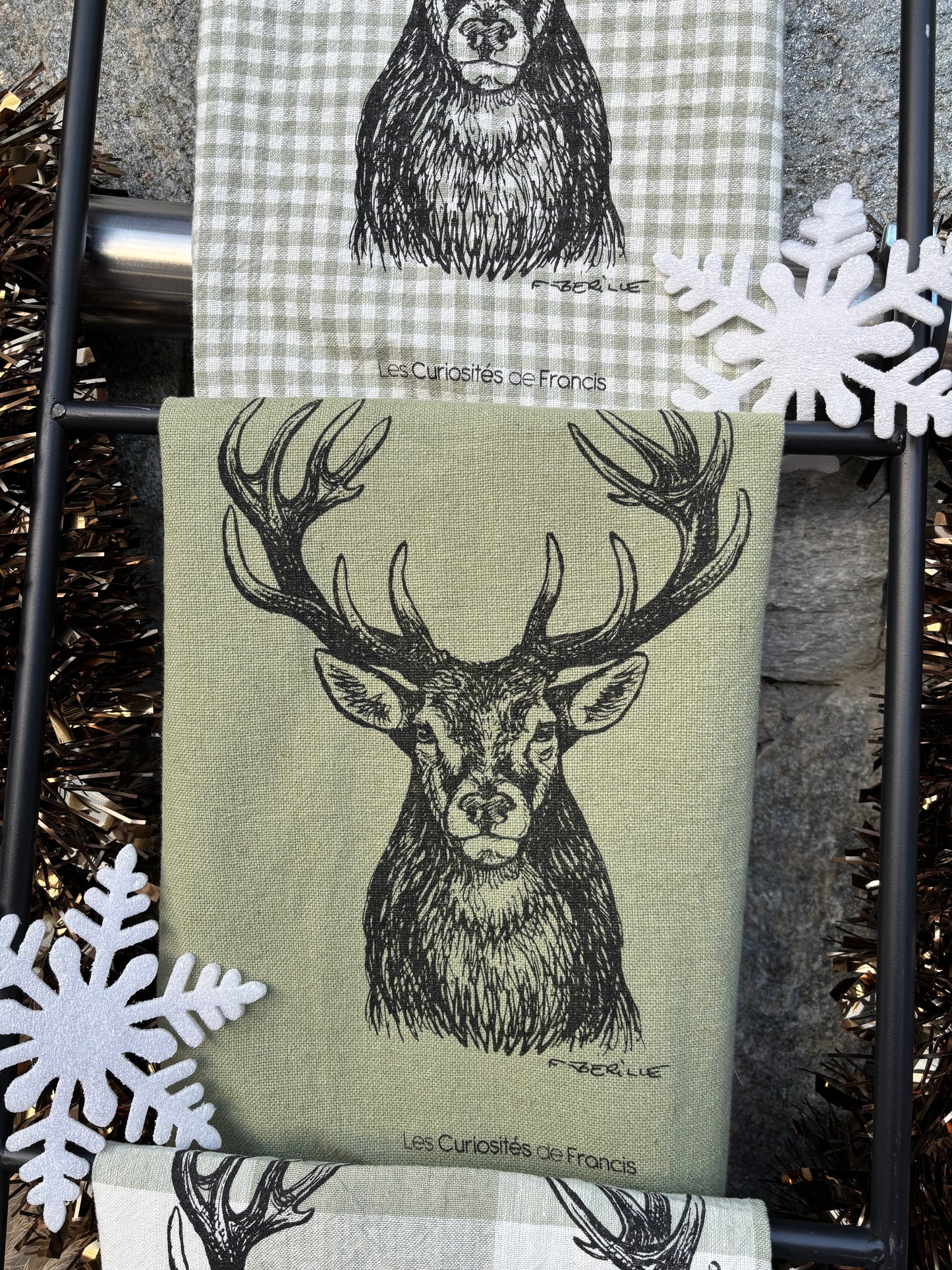 Coffret 3 torchons CERF