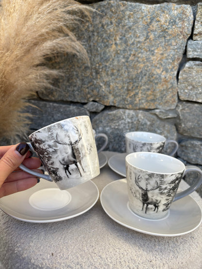 Coffret 4 tasses à café CERF