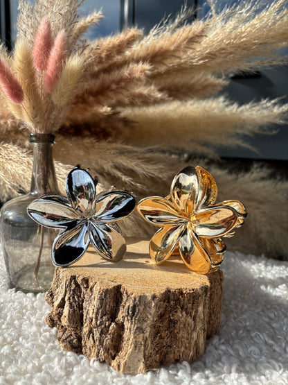 Pince à cheveux métallique FLEUR