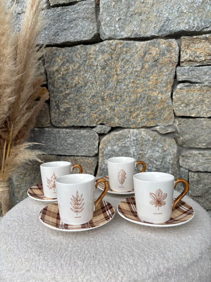 Coffret 4 tasses à café AUTOMNE