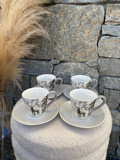 Coffret 4 tasses à café CERF
