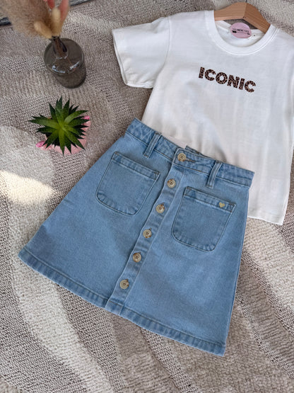 Jupe en jeans enfant