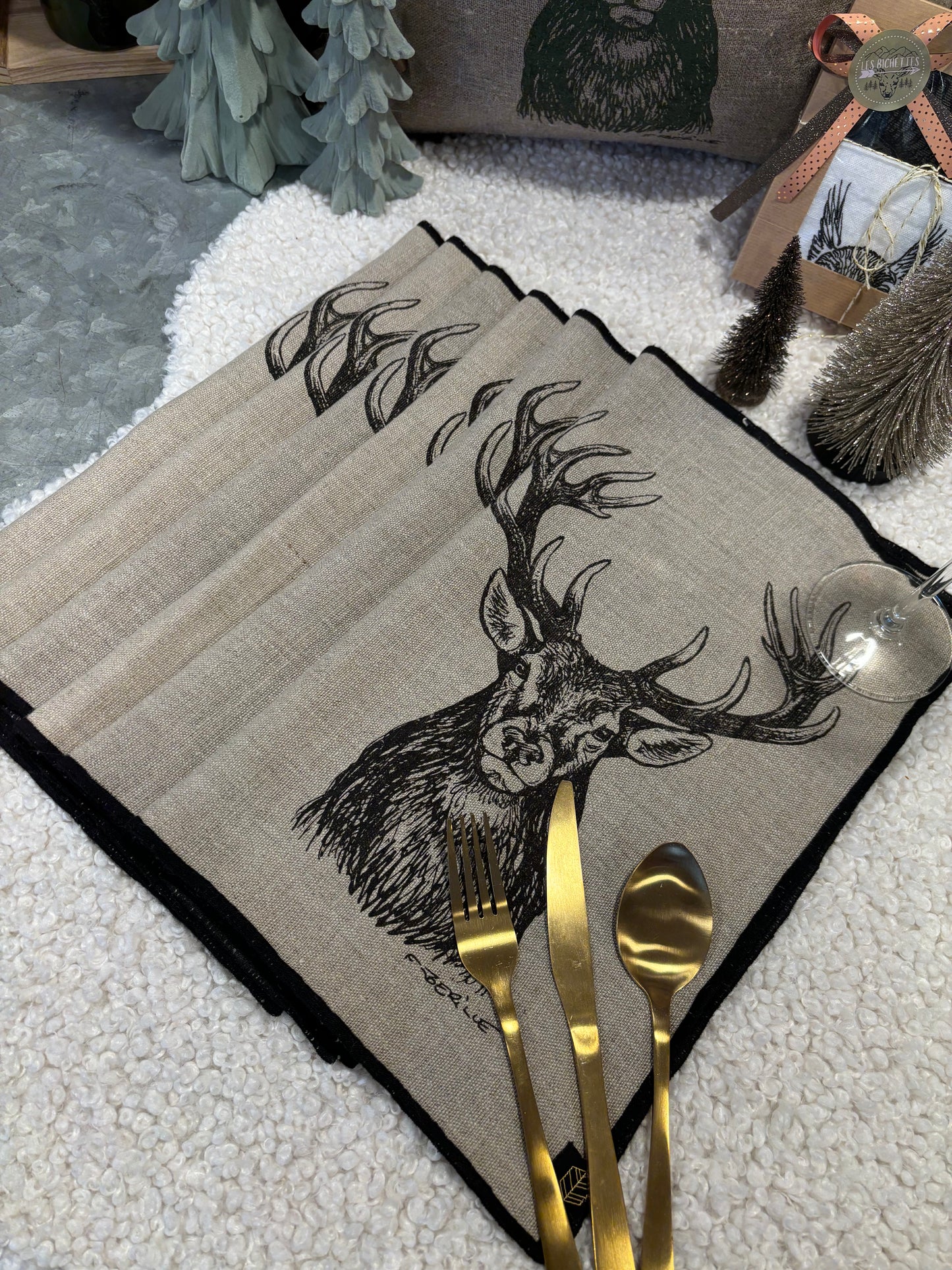 Coffret 4 sets de table CERF