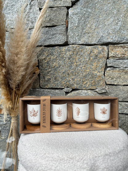 Coffret 4 tasses à café AUTOMNE