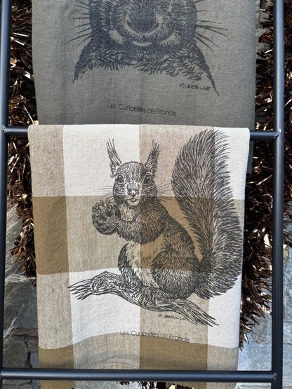 Coffret 2 torchons DUO LAPIN & ÉCUREUIL