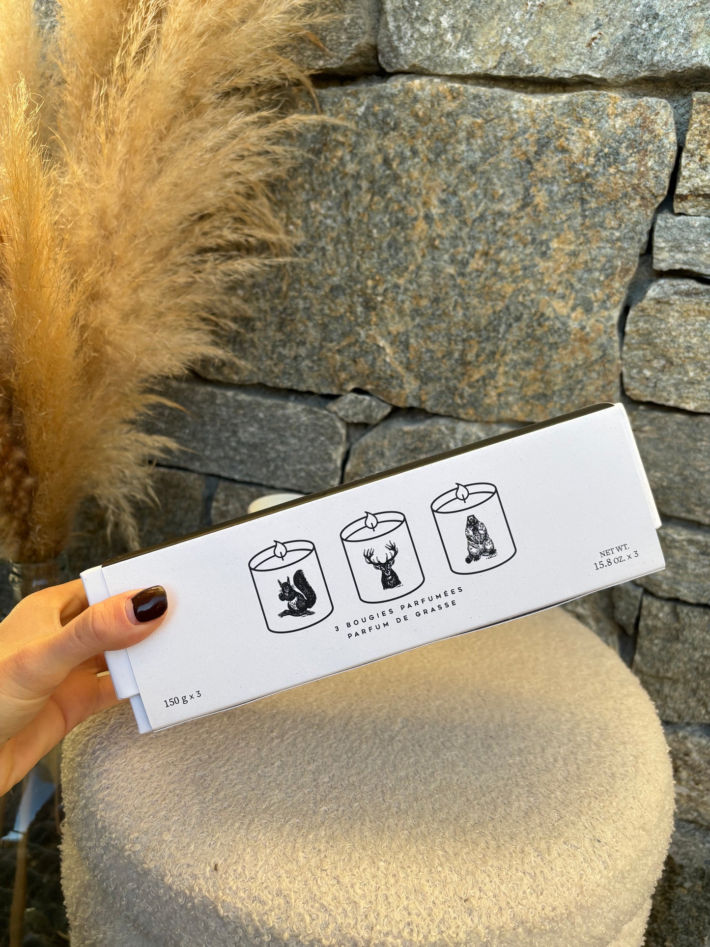 Coffret 3 bougies CERF