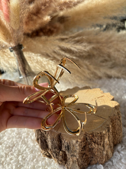 Pince à cheveux métallique FLEUR