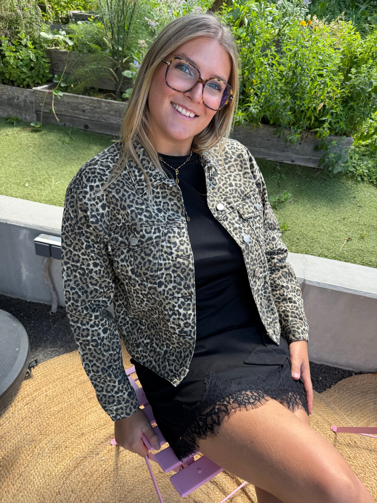 Veste en jean LÉOPARD