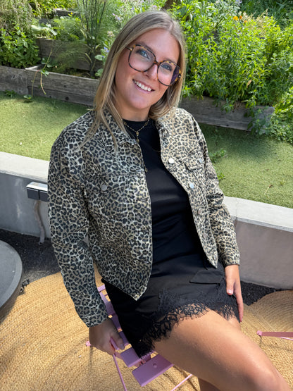 Veste en jean LÉOPARD