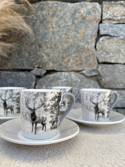 Coffret 4 tasses à café CERF mini