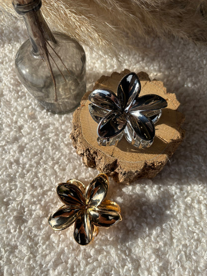 Pince à cheveux métallique FLEUR