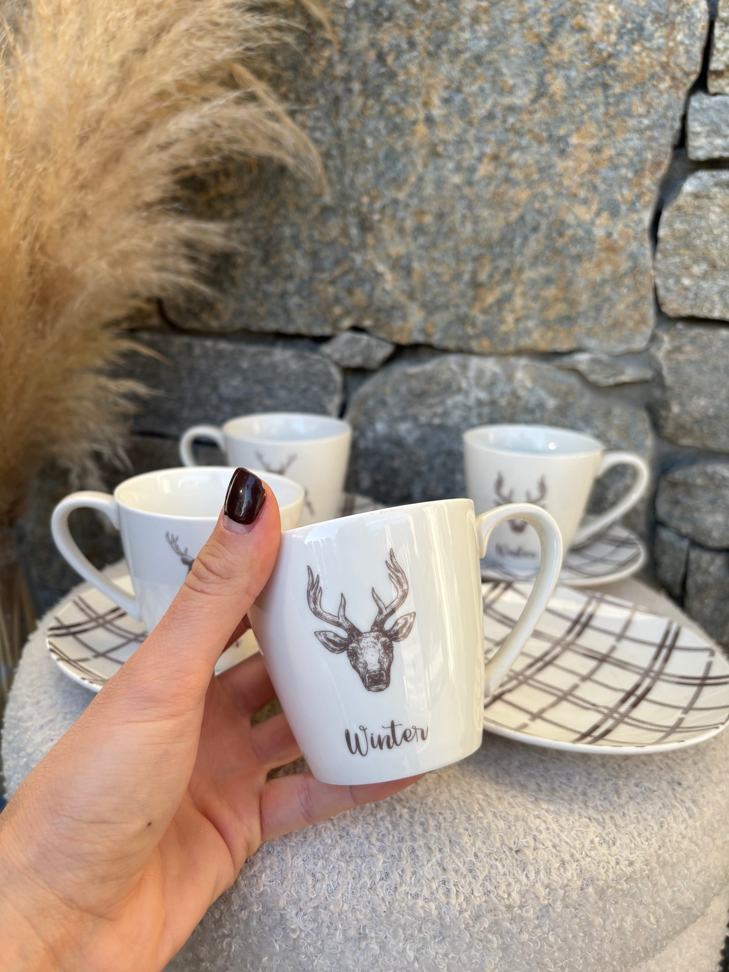 Coffret 4 tasses à café CERF