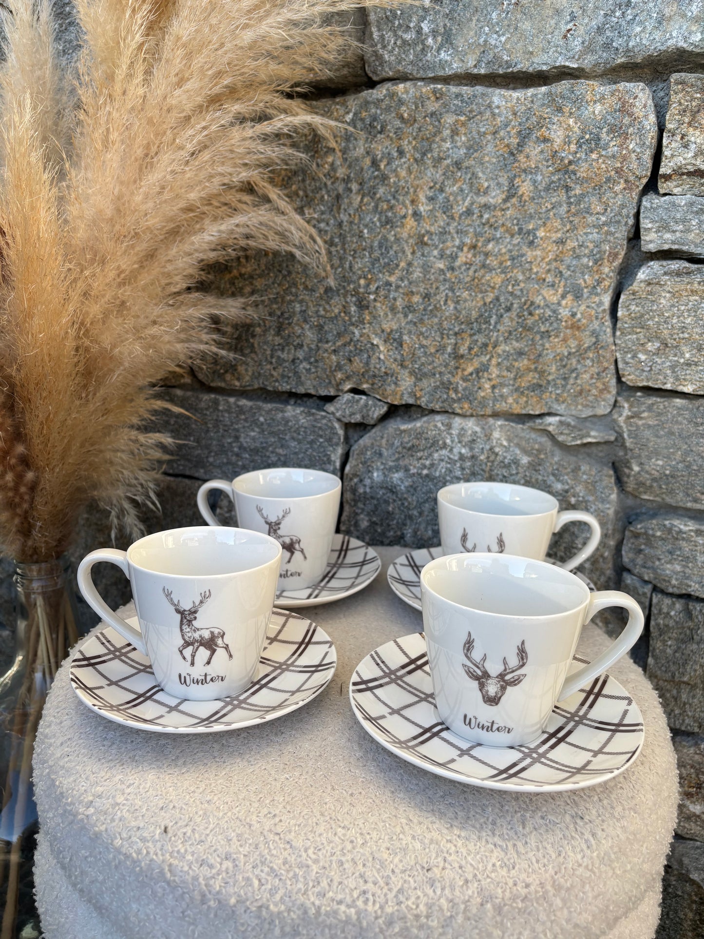 Coffret 4 tasses à café CERF