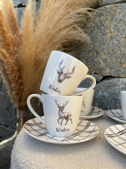 Duo de tasses à café + soucoupes Villeroy & Boch modèle Anjou - La Roue Duo de tasses à café + soucoupes Villeroy & Boch modèle Anjou - La Roue