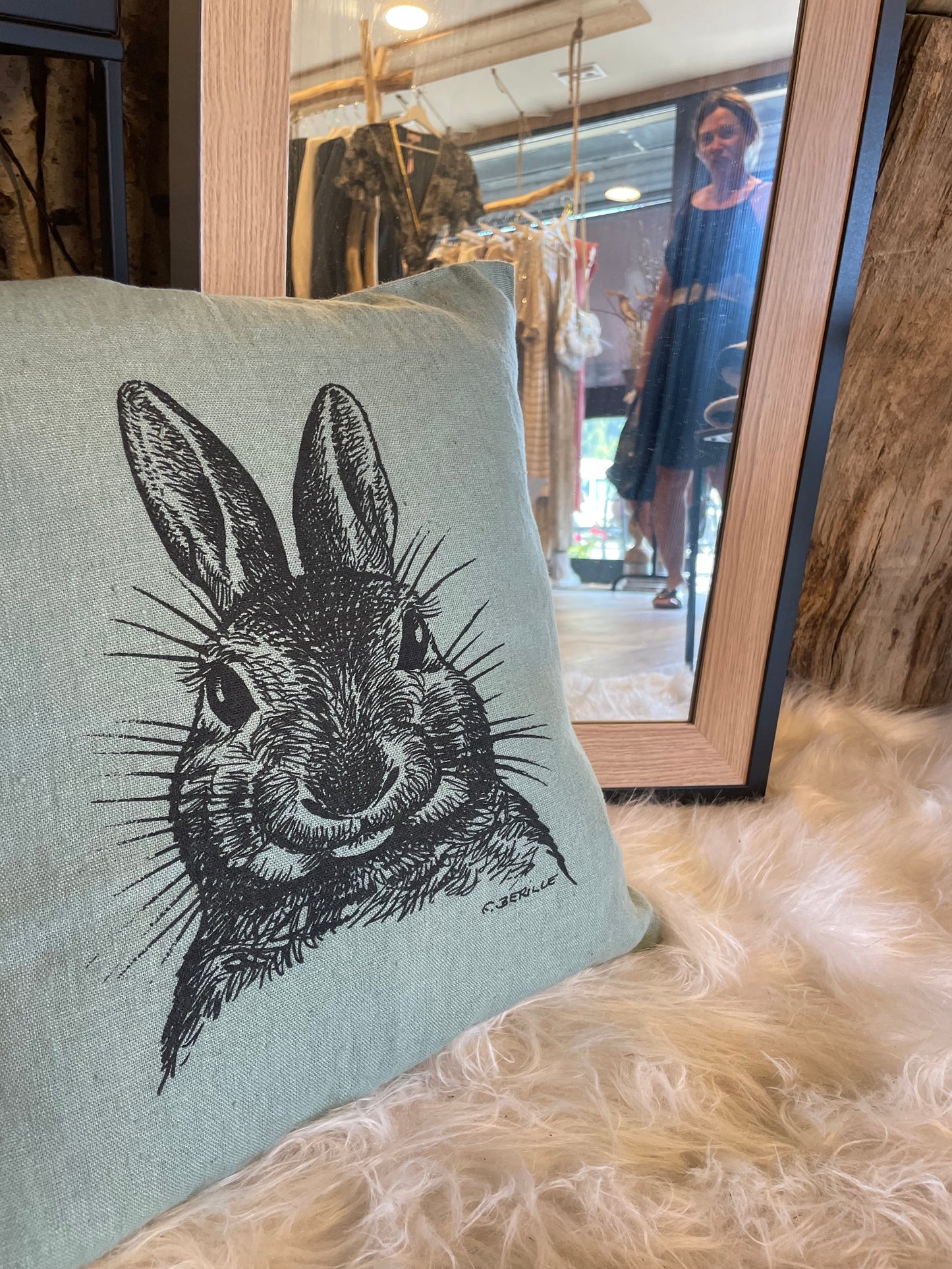 Coussin carré LAPIN